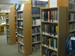 The Fast Fiction bookshelves at the library.