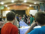 St. Thomas Youth Group participants said a prayer before they broke their fast.