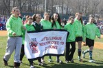 The District 19 Major Softball champions presented their banner to the league.