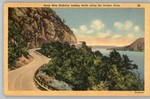 A vintage postcard of Storm King Highway, which was called the most expensive road in the world when it first opened in 1922. .