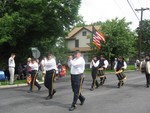 The Civil War Troopers played fife and drum while they marched.