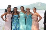 A pastel rainbow of gowns graced the riverfront just before the Senior Prom.