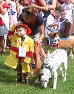 This young firefighter and his dalmation also were awarded 