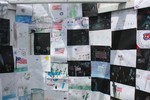 Some of the patriotic drawings on display on the fairgrounds.
