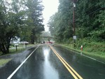 A fallen tree closed down Orrs Mills Road.  Photo by Officer Mike Lug.