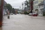 Canterbury creek flooded Main Street Sunday morning.