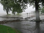 Donahue Memorial Park under water.  Photo by Barbara Gosda.