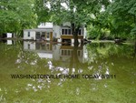 A flooded house in Washingtonville.  Photo by Linda Bates.