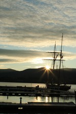 The Lynx at the dock in Newburgh Saturday morning.