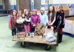 The Brownies brought their donated food to the Hudson Valley Food Bank.