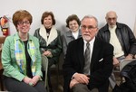 Town board members are joined by the town clerk to observe the ceremony.  Front: Mary Beth Greene Krafft, Supervisor Kevin Quigley; Rear: Elizabeth Longinott, Elaine Tilford Schneer and Al Mazzocca.