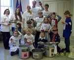 Children collected food at the Cornwall Presbyterian Church to donate to the Hudson Valley Food Bank.