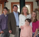 Judge Jacqueline McBride Gaillard and her family, from left, son Ryan, husband Richard, son Jack and daughter Emily.