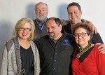 Mill St. Artists (front row left) Rebecca Darlington, BIll Diamond, Vivien Abrams Collens, (back row) Andrew Lattimore and Jon Malinowski
