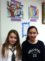 Photo by Jim Lennon. Peace Poster 2012 winners Samantha Shaw and Jackie Prunier.