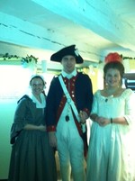 Andrea Aitken, Historical Site Assistant Chad Johnson, and Sarah Wassberg