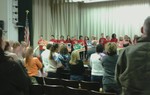 Photo by Joseph Oliveto. Fourth grade students perform the song 