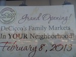 DeCicco's Opens February 8 2013