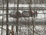 A two car fender-bender on Interstate Rt.87 (NY State Thruway) southbound in the jurisdiction of the Town of Cornwall in the area of Pleasant Hill Road just south of the Orrs Mills Road overpass.