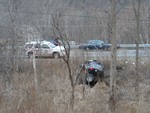 Photo by Jim Lennon. SUV Rollover on Rt. 32.