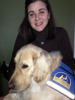 Human Rights Commissioner and 2nd Vice Chair Kara Dorsey, of Cornwall, and her canine companion Brewer.