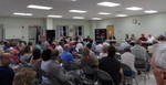 Photo by Jim Lennon. Large crowd in attendance at Special Town Board Meeting 7/24.