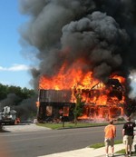 Photo by Jim Lennon. Fire Destroys New Windsor Home.