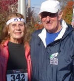 Photo by Jim Lennon. Erika and her husband Roy, also a runner but prefers bicycling, whom Erika calls her inspiration and whom she says is 