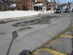 Photo by Jim Lennon. New potholes on Main St.
