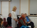 Photo by Jim Lennon. Member of Friends of Sands-Ring Museum addresses Board.