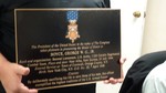 Photo by Jim Lennon. One of the four plaques that will be displayed.