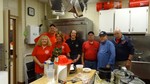 (Photo above by Jim Lennon) Kitchen Crew members (in alphabetical order) Jim Fayo, Rudy Hahn, Terry Ivarson, Ruth Ivarson, Jim Lulves, Mary Lulves (Ladies Auxiliary Vice-President) and Marie Neville (Ladies Auxiliary President) take a moment from their busy day for a group photo in the Storm King Engine Company No. 2 Fire Station Meeting Hall during the yearly Harvest Soup & Dessert and Craft Festival in Cornwall-on-Hudson.