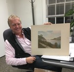 Michael Summerfield showed a watercolor print of the 9w Highway looking north from West Point at the Work Session November 6th.