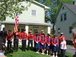 Company members & auxiliary outside 1st firehouse